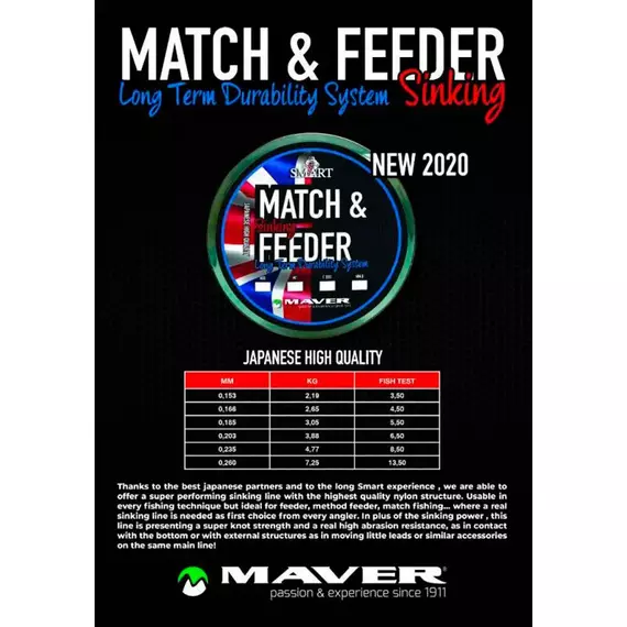 Волосінь Smart Match & Feeder Sinking 150m 0.166mm 2.65kg, Диаметр: 0.166mm, Размотка: 150m, фото , изображение 2